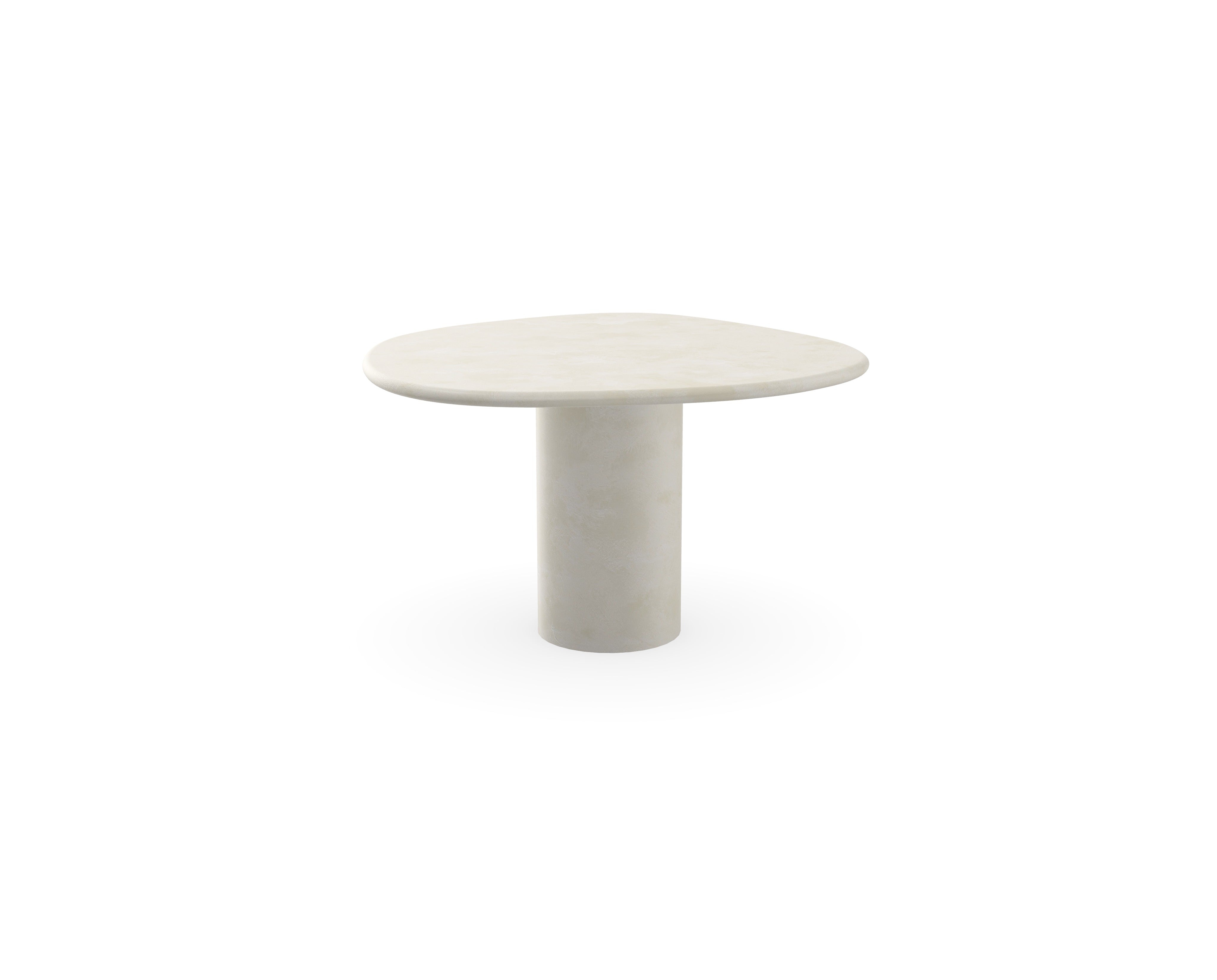 Beton eettafel - Beige - Wolk Rond - rond onderstel