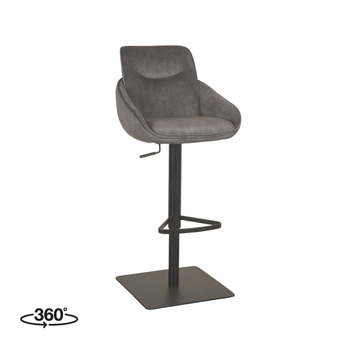 Barkruk Bastian - Antraciet - Cosmo - Gaslift - {{ product.type }} - Kas20