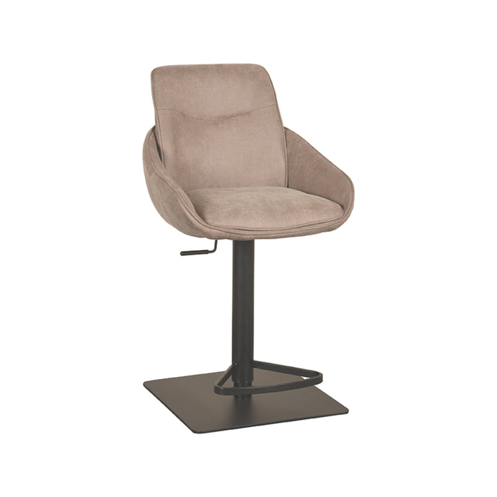 Barkruk Bastian - Taupe - Micro Suede - Gaslift - {{ product.type }} - Kas20