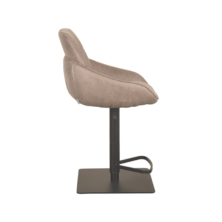 Barkruk Bastian - Taupe - Micro Suede - Gaslift - {{ product.type }} - Kas20