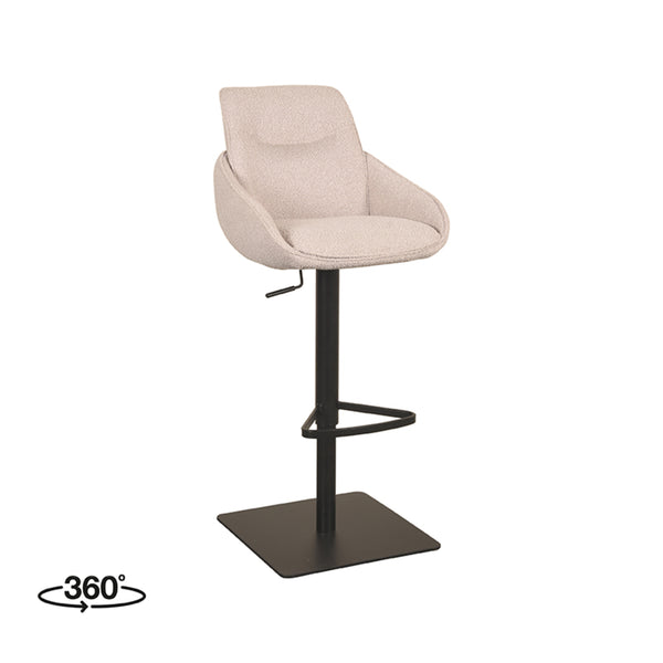 Barkruk Bastian - Naturel - Boucle - Gaslift - {{ product.type }} - Kas20