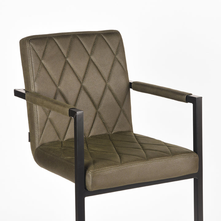 Barkruk Dante - Army green - Microfiber (set van 2) - {{ product.type }} - Kas20