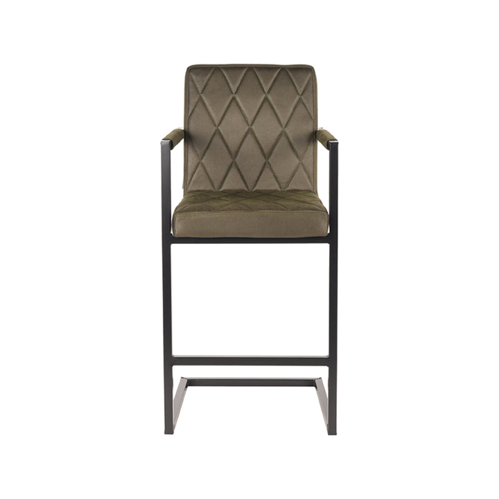 Barkruk Dante - Army green - Microfiber (set van 2) - {{ product.type }} - Kas20