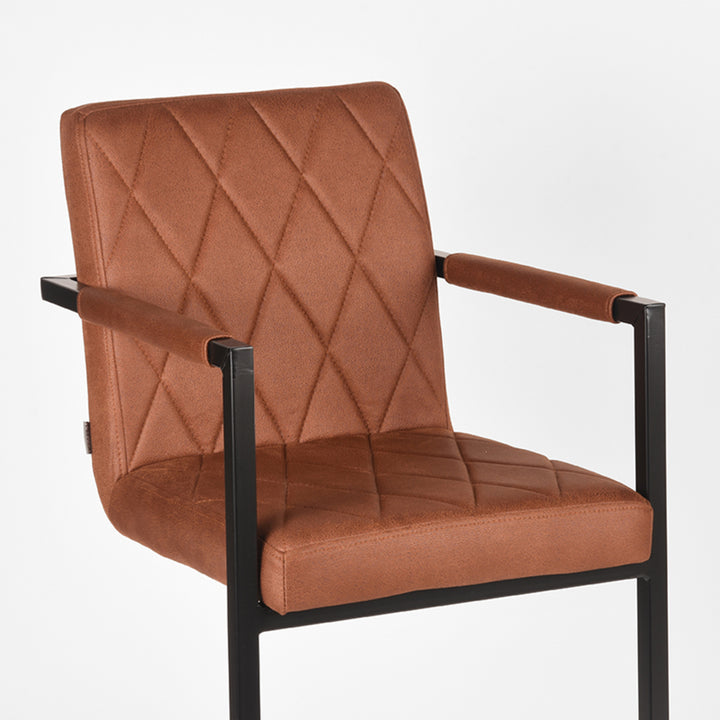 Barkruk Dante - Cognac - Microfiber (set van 2) - {{ product.type }} - Kas20