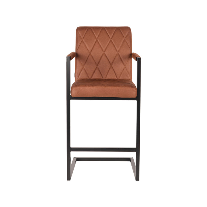 Barkruk Dante - Cognac - Microfiber (set van 2) - {{ product.type }} - Kas20