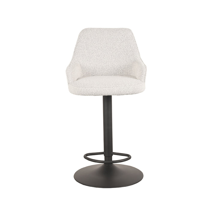 Barkruk Fabrizio - Wit - Boucle - Gaslift - {{ product.type }} - Kas20