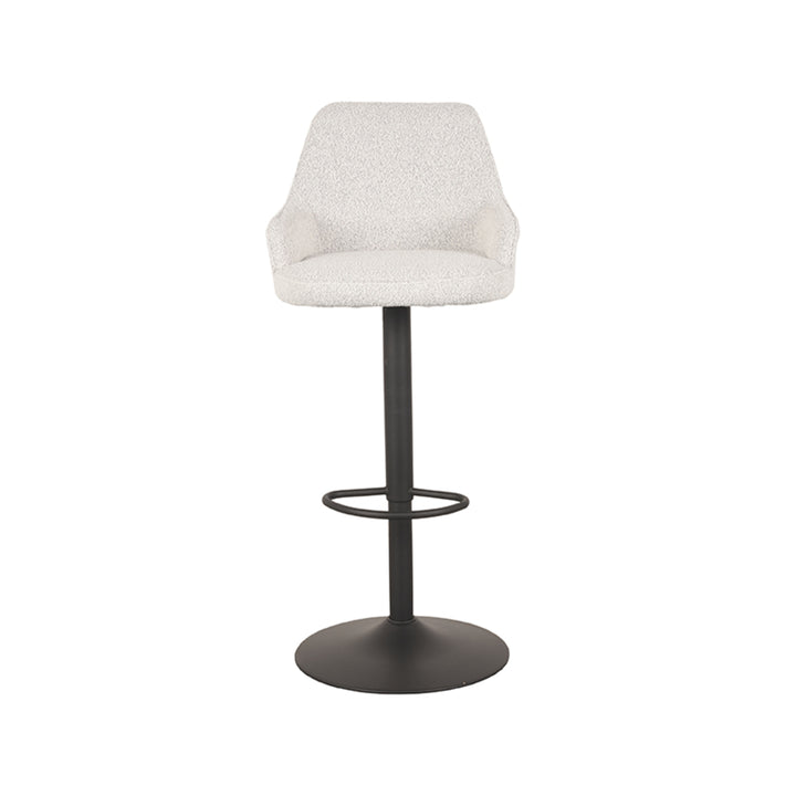Barkruk Fabrizio - Wit - Boucle - Gaslift - {{ product.type }} - Kas20