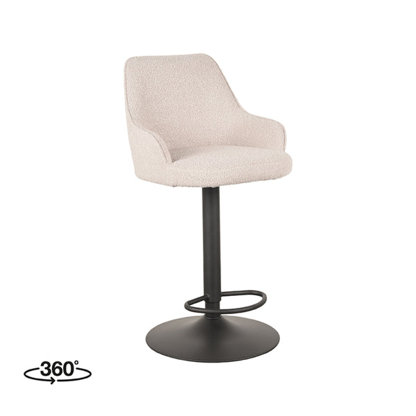 Barkruk Fabrizio - Naturel - Boucle - Gaslift - {{ product.type }} - Kas20