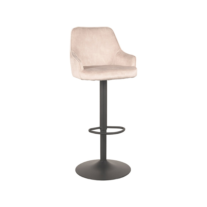 Barkruk Fabrizio - Naturel - Velours - Gaslift - {{ product.type }} - Kas20