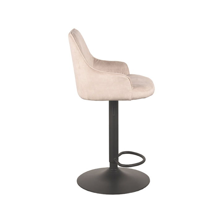 Barkruk Fabrizio - Naturel - Velours - Gaslift - {{ product.type }} - Kas20