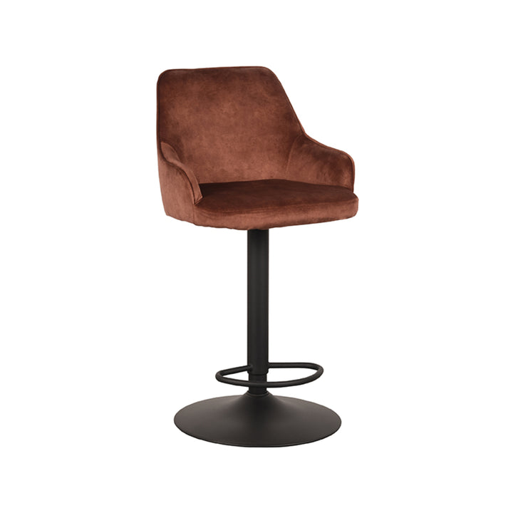 Barkruk Fabrizio - Rust - Velours - Gaslift - {{ product.type }} - Kas20