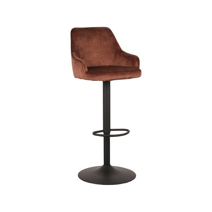 Barkruk Fabrizio - Rust - Velours - Gaslift - {{ product.type }} - Kas20