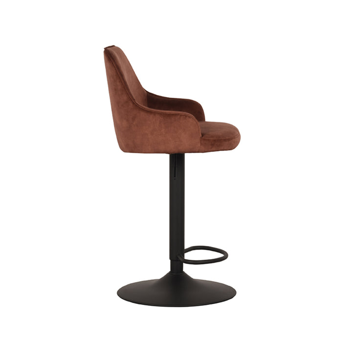Barkruk Fabrizio - Rust - Velours - Gaslift - {{ product.type }} - Kas20
