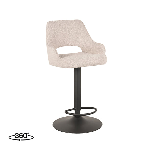 Barkruk Fabian - Naturel - Boucle - Gaslift - {{ product.type }} - Kas20