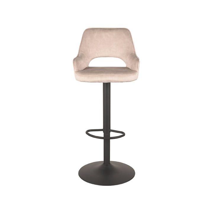 Barkruk Fabian - Naturel - Velours - Gaslift - {{ product.type }} - Kas20