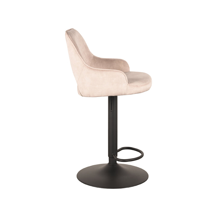 Barkruk Fabian - Naturel - Velours - Gaslift - {{ product.type }} - Kas20