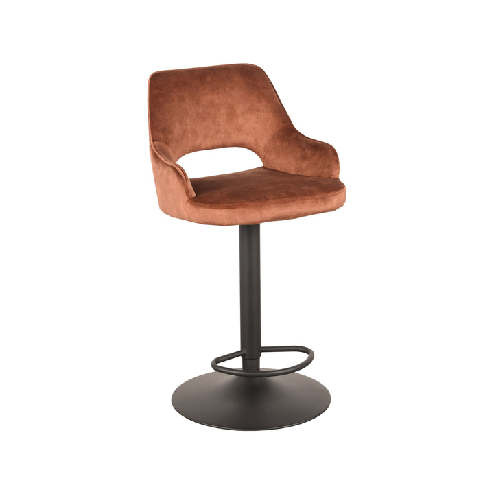Barkruk Fabian - Rust - Velours - Gaslift - {{ product.type }} - Kas20