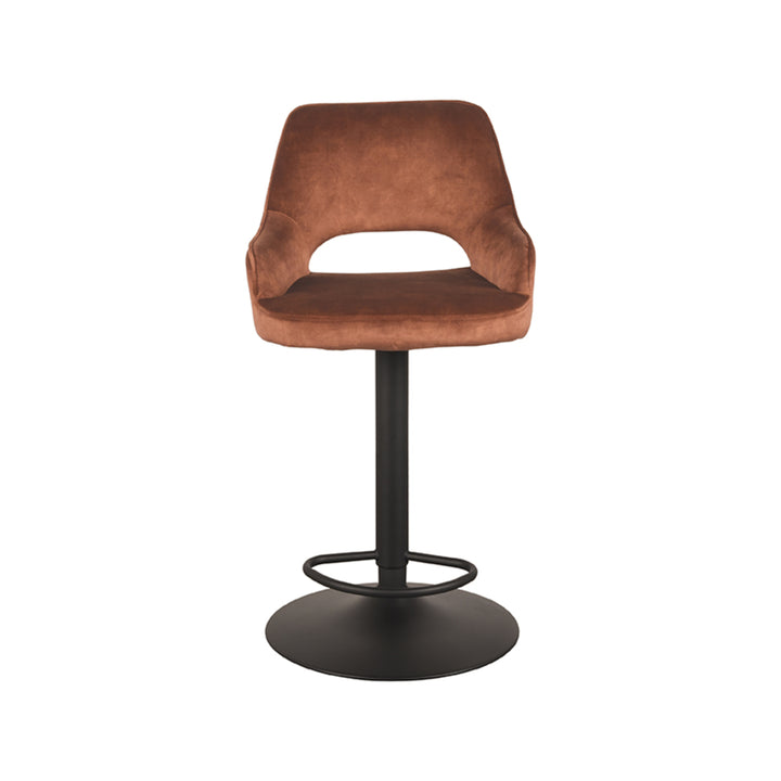 Barkruk Fabian - Rust - Velours - Gaslift - {{ product.type }} - Kas20