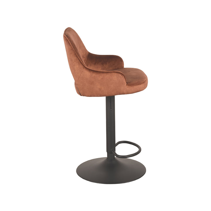 Barkruk Fabian - Rust - Velours - Gaslift - {{ product.type }} - Kas20