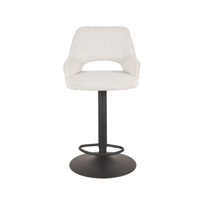 Barkruk Fabian - Wit - Boucle - Gaslift - {{ product.type }} - Kas20