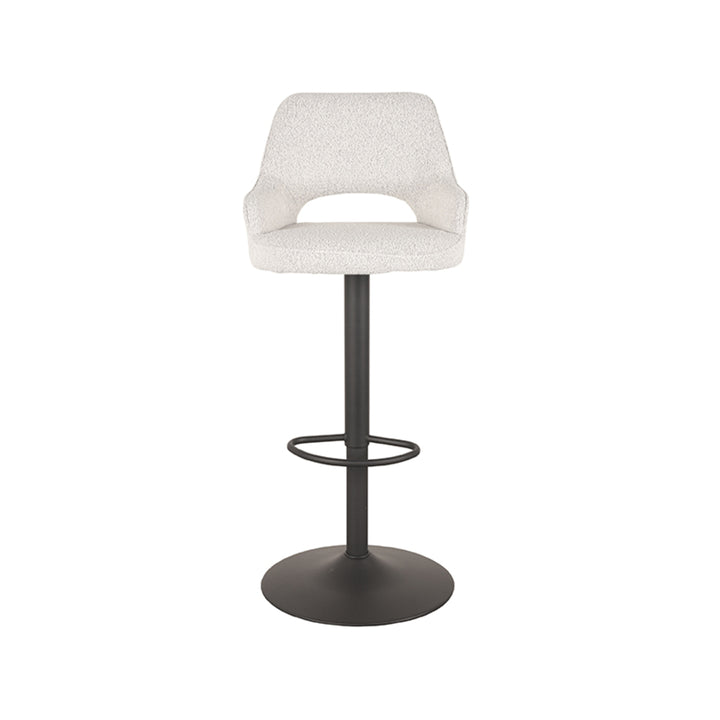 Barkruk Fabian - Wit - Boucle - Gaslift - {{ product.type }} - Kas20