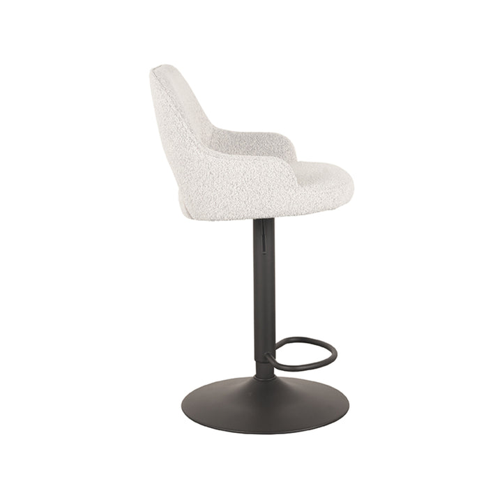 Barkruk Fabian - Wit - Boucle - Gaslift - {{ product.type }} - Kas20