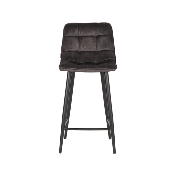 Barkruk Julian - Antraciet - Velours (set van 2) - {{ product.type }} - Kas20