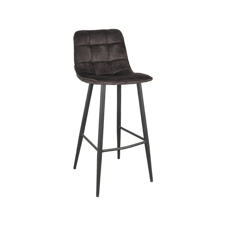 Barkruk Julian - Antraciet - Velours (set van 2) - {{ product.type }} - Kas20
