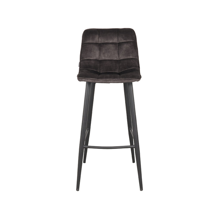 Barkruk Julian - Antraciet - Velours (set van 2) - {{ product.type }} - Kas20