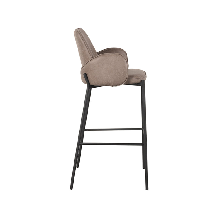 Barkruk Jonas - Taupe - Microfiber (set van 2) - {{ product.type }} - Kas20