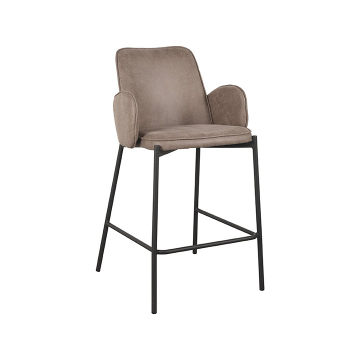 Barkruk Jonas - Taupe - Microfiber (set van 2) - {{ product.type }} - Kas20