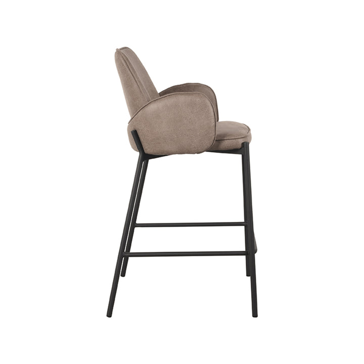 Barkruk Jonas - Taupe - Microfiber (set van 2) - {{ product.type }} - Kas20