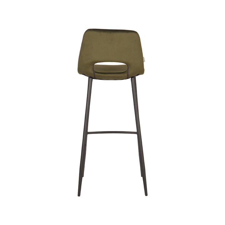 Barkruk Jude - Army green - Fluweel (set van 2) - {{ product.type }} - Kas20