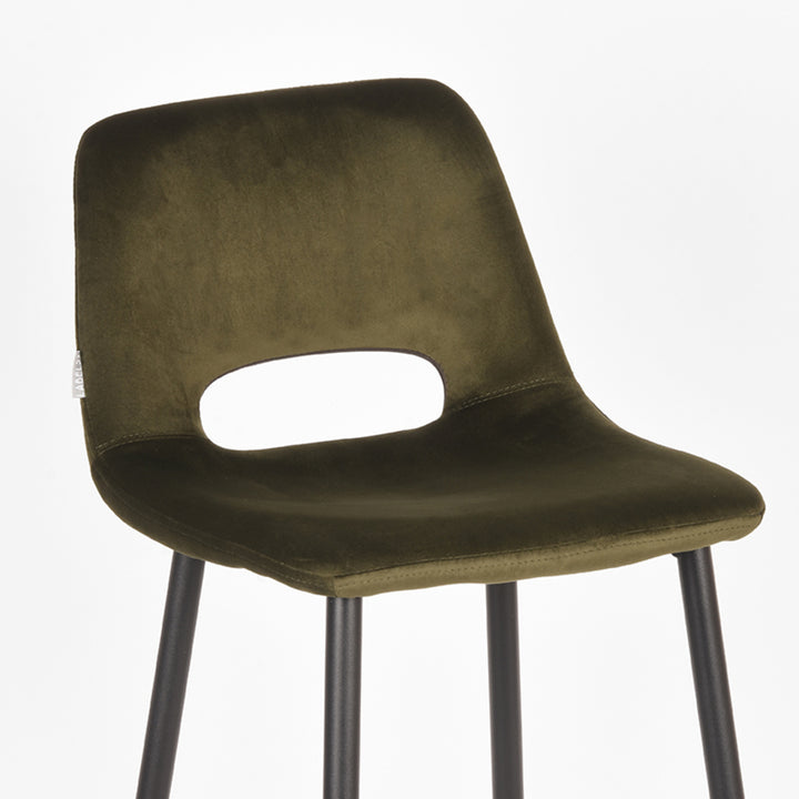 Barkruk Jude - Army green - Fluweel (set van 2) - {{ product.type }} - Kas20