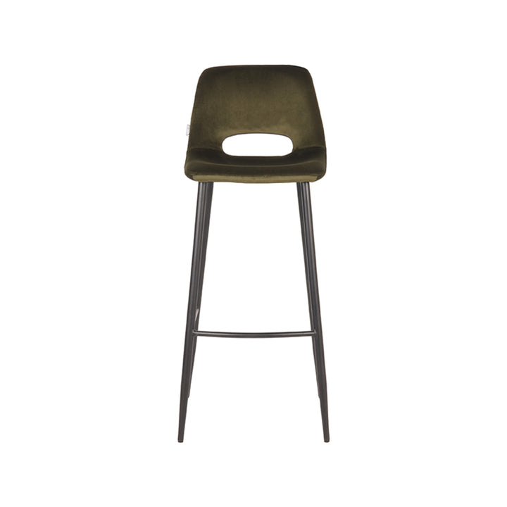 Barkruk Jude - Army green - Fluweel (set van 2) - {{ product.type }} - Kas20