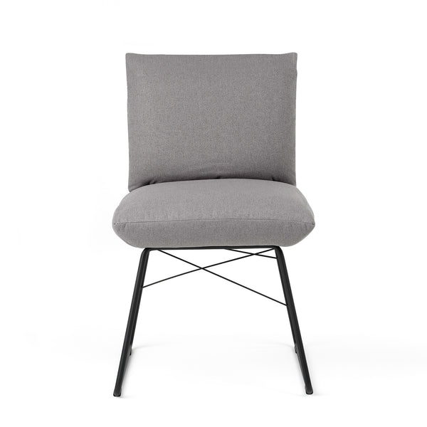 Mobitec Cosy Eetkamerstoel - Hip Hop Grey Stof - Zwart onderstel - {{ product.type }} - Kas20