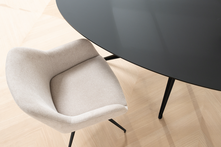 Fenix Eettafel Nero Ingo - Ovaal - Anna zwart - {{ product.type }} - Kas20