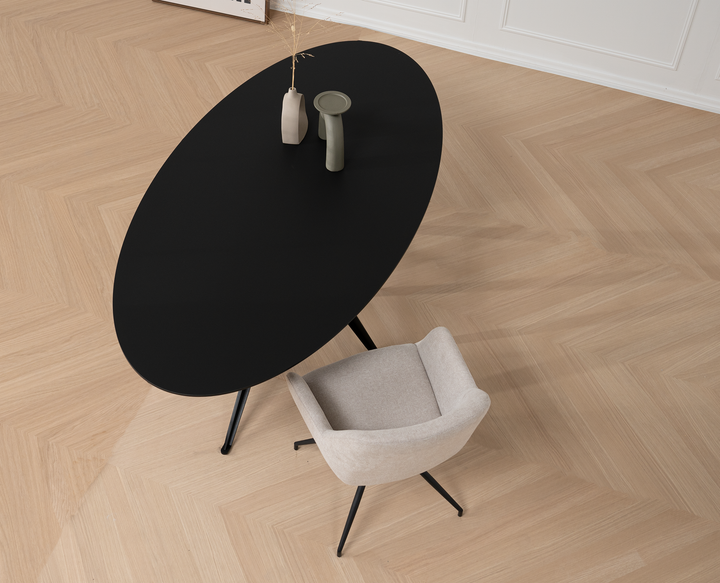 Fenix Eettafel Nero Ingo - Ovaal - Anna zwart - {{ product.type }} - Kas20