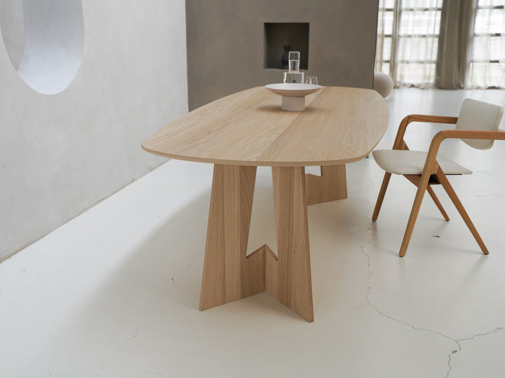 Eiken eettafel Naturel - Deens Ovaal - Andor naturel - {{ product.type }} - Kas20