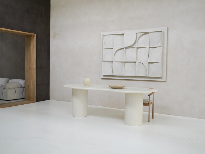 Beton eettafel Creamy white - Wolk - Columbus duo creamy white - {{ product.type }} - Kas20