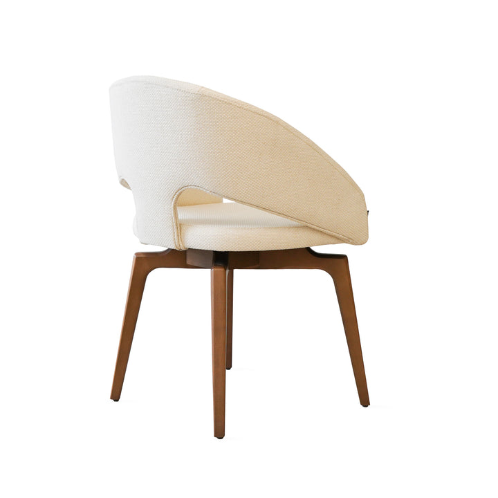 Houten Eetkamerstoel Suki - Beige - hout onderstel bruin - {{ product.type }} - Kas20