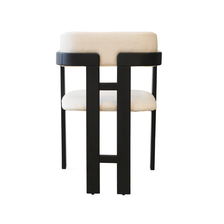Eetkamerstoel hout Aiko - Beige met zwart frame - {{ product.type }} - Kas20