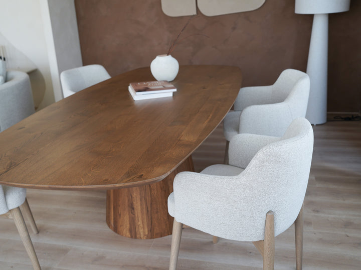 Eiken massief eettafel toscane 2x - deens ovaal - Sjors toscane 2x - {{ product.type }} - Kas20