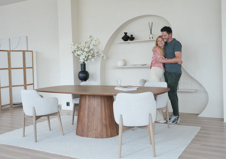 Eiken massief eettafel toscane 2x - deens ovaal - Sjors toscane 2x - {{ product.type }} - Kas20