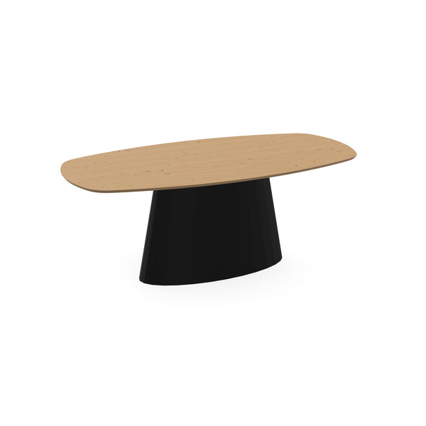 Eiken eettafel Naturel - deens ovaal - Sjors zwart