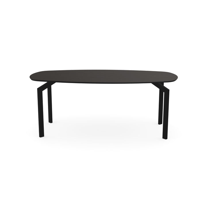 Eiken eettafel black smoke intens - Deens ovaal - I haaks zwart - {{ product.type }} - Kas20