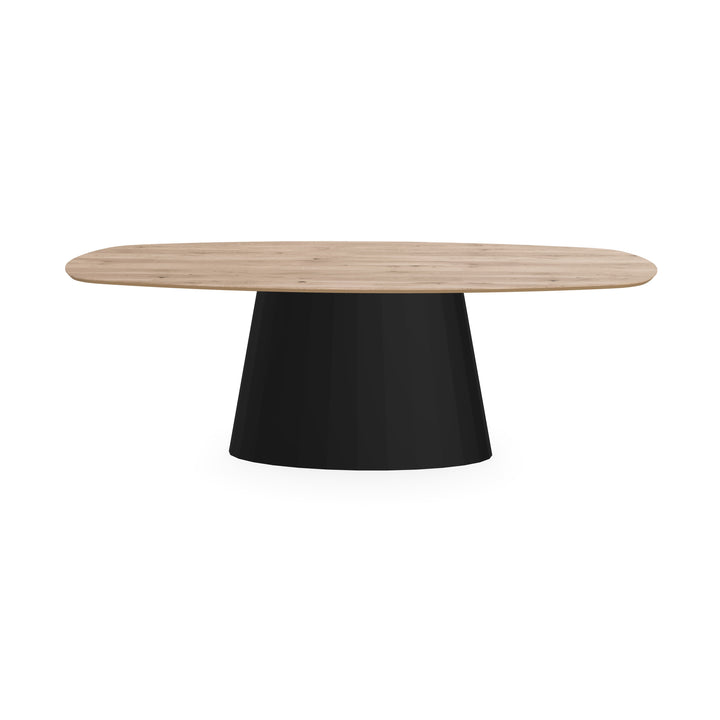 Eiken eettafel Naturel - deens ovaal - Sjors zwart - {{ product.type }} - Kas20