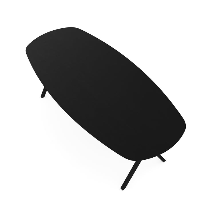Eiken eettafel zwart - Deens ovaal - Scissor zwart - {{ product.type }} - Kas20