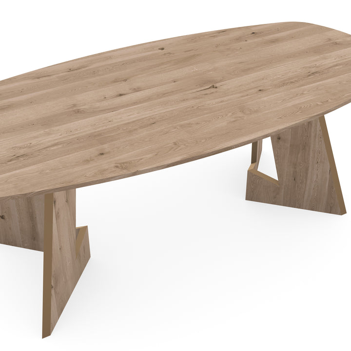 Eiken eettafel Naturel - Deens Ovaal - Andor naturel - {{ product.type }} - Kas20