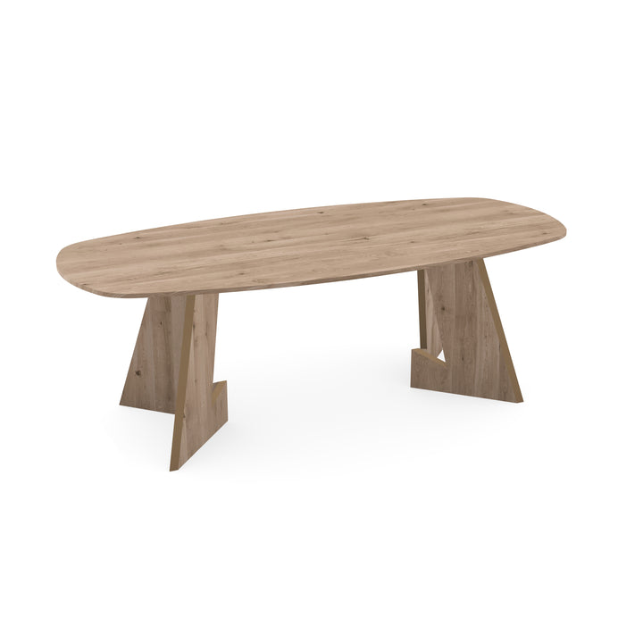 Eiken eettafel Naturel - Deens Ovaal - Andor naturel - {{ product.type }} - Kas20